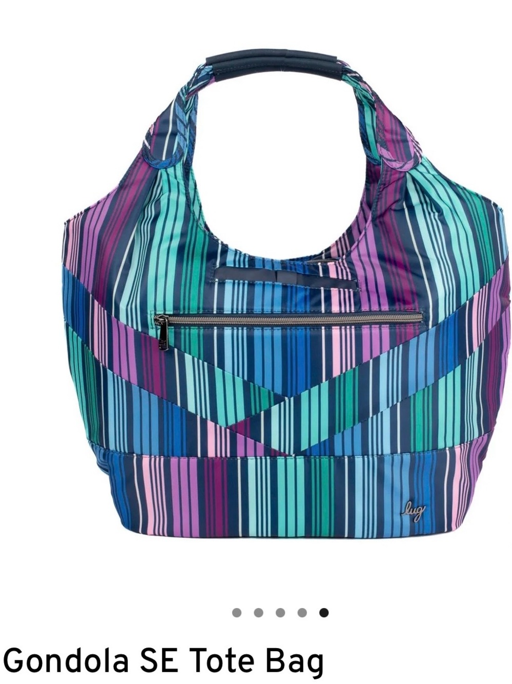 lug Gondola SE Tote — Blue, Teal & Purple Stripes